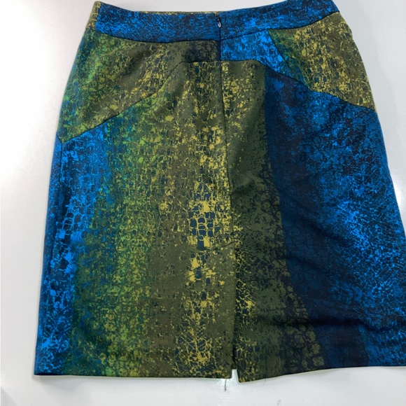 Premise skirt snake print blue / green gradient Size 4 skirt - Picture 2 of 9
